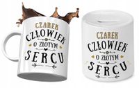 Dla Czarka Zestaw Kubek + Skarbonka Na Prezent Z Nadrukiem Ze Zdjęciem