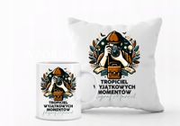 Zestaw PODUSZKA i KUBEK z nadrukiem PREZENT dla fotografa z imieniem