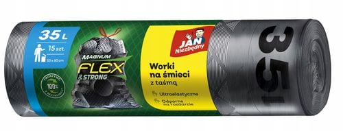 jan niezbędny worki ld magnum flex taśma 35l 15szt. - 1 op. na Arena.pl