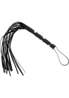 short studded flogger whip black