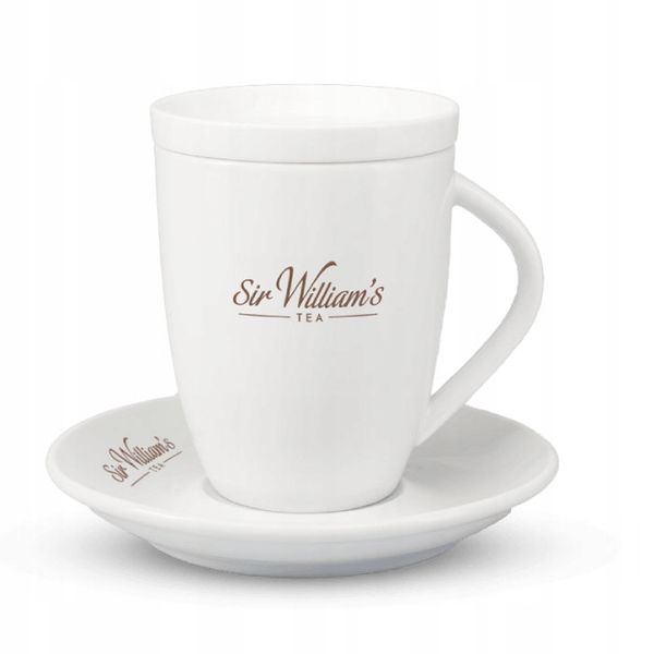 Kubek Sir Williams z przykrywką i spodkiem - Idealny do herbaty zdjęcie 1