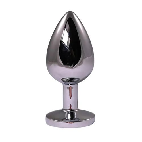 silver small butt plug with red diamond na Arena.pl