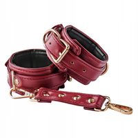 Mankiety na kostki z ekoskóry, łącznik z karabińczykami, regulowany gadżet