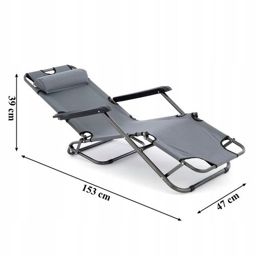 Leżak RC-K-872 metal szary na Arena.pl
