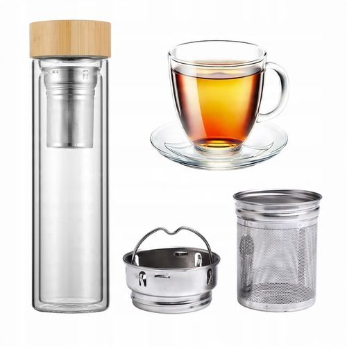 BUTELKA SZKLANA TERMICZNA Z ZAPARZACZEM FILTREM BIDON NA WODĘ KAMILLE na Arena.pl