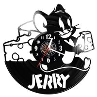 Zegar ścienny z płyty winylowej Tom i Jerry 124.14
