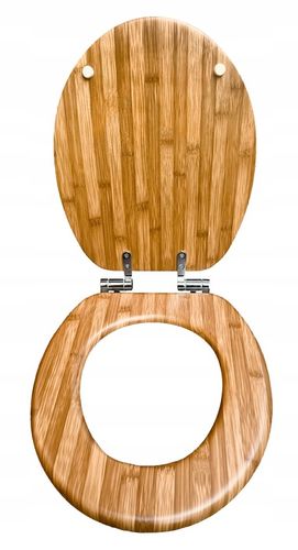 DESKA WC SEDESOWA KLOZETOWA TOALETOWA WOLNOOPADAJACA UNIWERSALNA MDF bambus na Arena.pl