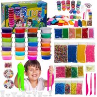 ZESTAW SLIME DO ROBIENIA GLUTÓW WIELKI KREATYWNY 120w1 BOX FABRYKA PREZENT