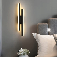 NOWOCZESNA KINKIET ŚCIENNY LAMPA LED LOFT CZARNY 16W 3000K DO SALONU