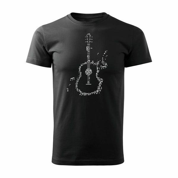 Koszulka rock rockowa jazz z gitarą dla gitarzysty męska czarna REGULAR XL zdjęcie 1