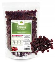 ŻURAWINA SUSZONA swieża CAŁA całojagodowa BEZ KONSERWANTÓW 1kg