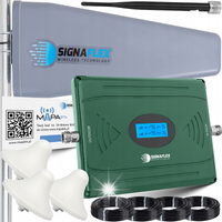 ZESTAW WZMACNIACZ SYGNAŁU TELEFONU GSM INTERNETU HSPA 4G LTE + ANTENY 10m