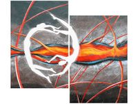 80X70CM TANIEC PŁOMIENIACH DUO OBRAZ