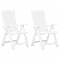KRZESŁA OGRODOWE ROZKŁADANE SKŁADANE PLASTIKOWE OGRÓD TARAS BASEN 2 SZT