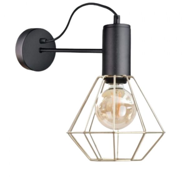 Kinkiet 1xE27 LARS BLACK/GOLD zdjęcie 4