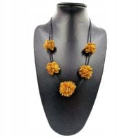 BURSZTYN NATURALNY KORALE NASZYJNIK BIŻUTERIA DAMSKA Z BURSZTYNEM PREZENT