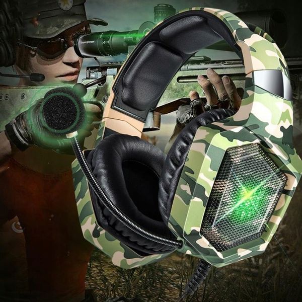 ONIKUMA K8 CAMO SŁUCHAWKI GAMINGOWE NAUSZNE PRZEWODOWE Z MIKROFONEM RGB zdjęcie 2