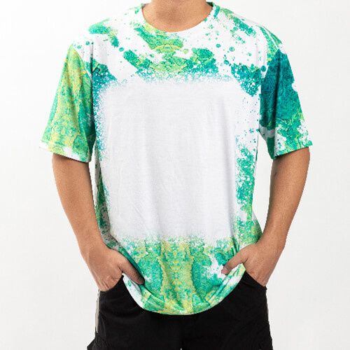 Koszulka Cotton-Like Bleached Leopard Summer Green do sublimacji M zdjęcie 4