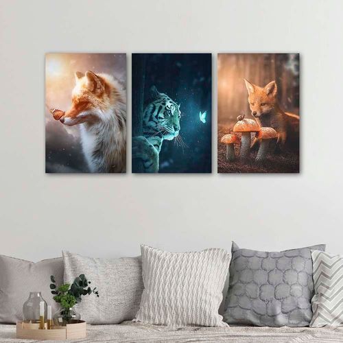 Obraz na płótnie – Canvas, Lis i ślimak abstrakcja 40x60 na Arena.pl