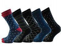 5x Skarpety garniturowe eleganckie biznesowe bawełniane polskie 5-par 44-46