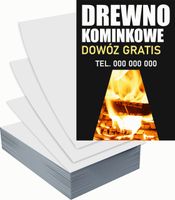 Ulotki A4 reklamowe firmowe 100szt projekt w cenie DREWNO KOMINKOWE