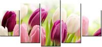 70CM 150CM OBRAZ 5 ELEM SOCZYSTE TULIPANY ŚCIENNY