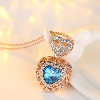 -% NASZYJNIK ZAWIESZKA ZŁOTE SERCE Z KRYSZTAŁEM