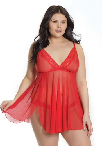 coquette - babydoll i stringi - plus size na Arena.pl