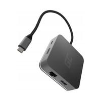 HUB ADAPTER ROZDZIELACZ USB-C 6W1 USB 3.0/ HDMI/RJ45/USB-C 4K 30HZ 87W