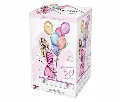 Jednorazowa Duża Butla Z Helem Do 50 Balonów 9" Na Imprezę Wesele na Arena.pl