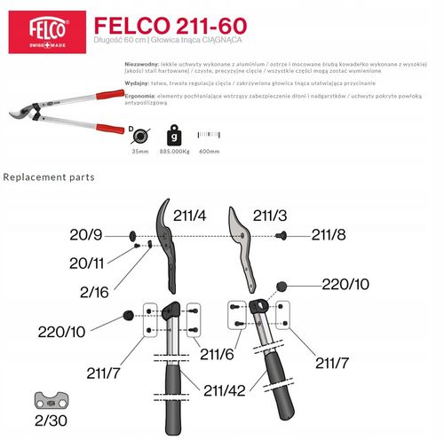 FELCO SEKATOR DO GAŁĘZI FELCO 211-60 na Arena.pl