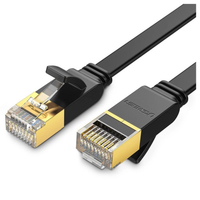 płaski kabel sieciowy ugreen nw106 ethernet rj45, cat.7, stp, 3m (czarny)