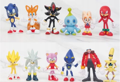 Figurki Sonic dekoracyjne 12 szt. dla dzieci na Arena.pl