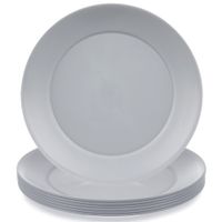 6x Talerze Plastikowe Obiadowe Płytkie Wielorazowe Turystyczne Piknikowe