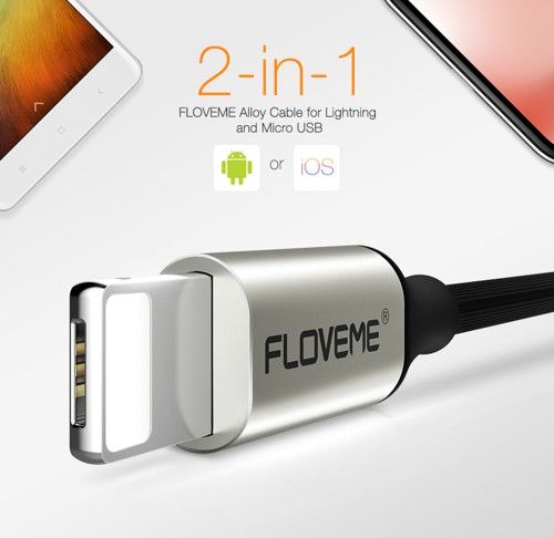 Kabel FLOVEME 2w1 Lighting + Micro Usb na Arena.pl