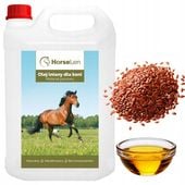 NATURALNY OLEJ LNIANY 4L DLA KONI Świeży HORSELEN