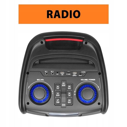 GŁOŚNIK BLUETOOTH PRZENOŚNY KARAOKE MANTA 100W USB na Arena.pl