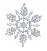 ZAWIESZKA NA CHOINKĘ ŚNIEŻYNKA KOMPLET 12szt Srebrna