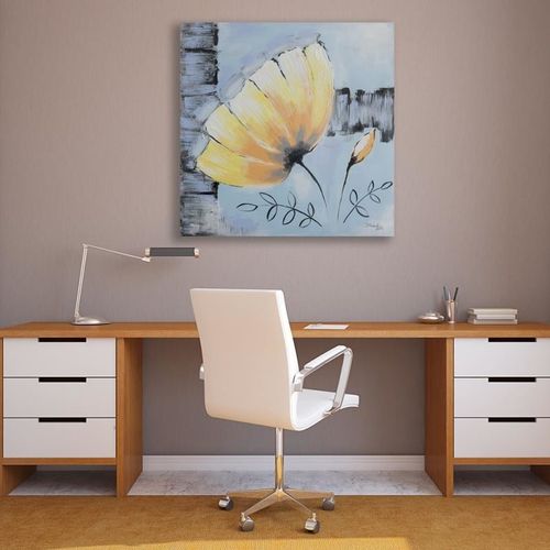 Deco Panel, Żółty kwiat 3 80x80 na Arena.pl