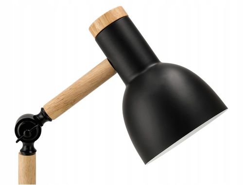 Lampka Na Biurko Do Czytania Drewniana E27 Stojąca + Podwójna na Arena.pl