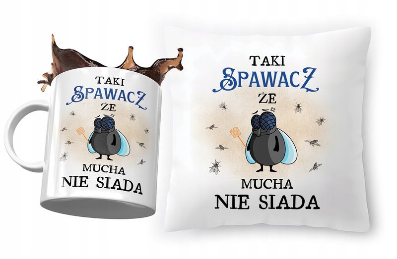 Zestaw Dla Spawacza Poduszka + Kubek Na Prezent Z Nadrukiem Ze Zdjęciem zdjęcie 1