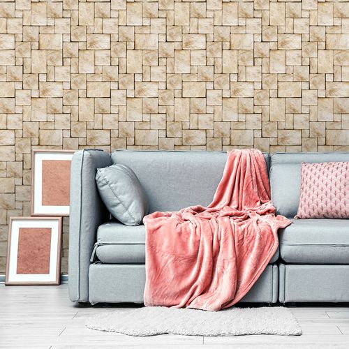 Tapeta Do Salonu Cegła KAMIEŃ Dekoracja Ścienna na Arena.pl