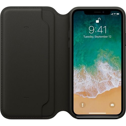 Apple iPhone X Leather Folio - Black na Arena.pl