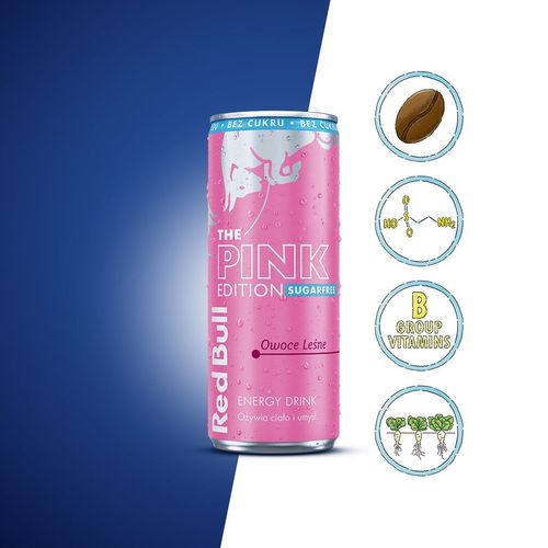 RED BULL Napój Energetyczny Pink owoce leśne bez cukru 12x250ml ZESTAW na Arena.pl