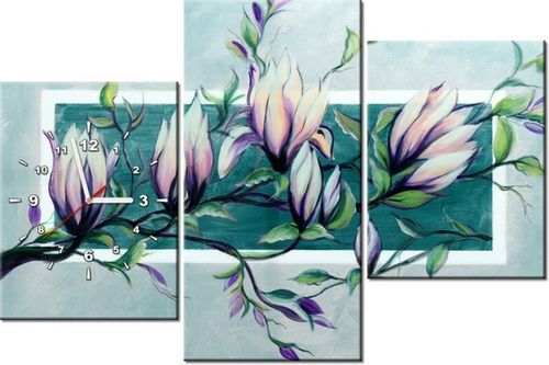 60CM 90 ZEGAR 3 ELEM SŁODYCZ MAGNOLII JASNEJ ZIELENI ŚCIENNY na Arena.pl