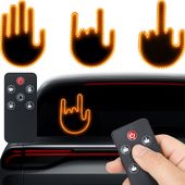 Sygnalizator gestów na szybę auta lampka samochodowa 4 gesty led pilot