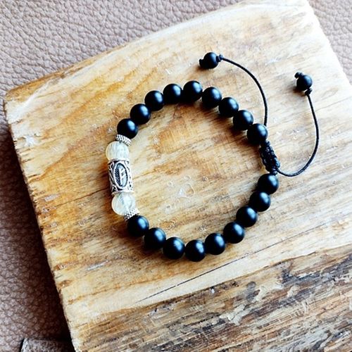 Bransoletka Męska Talizman Obfitości CYTRYN Runa FEHU Bogactwo Pieniądze na Arena.pl