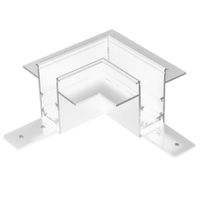 Łącznik podtynkowy lewy Komatsu 6508 Shilo do szyny magnetycznej biały