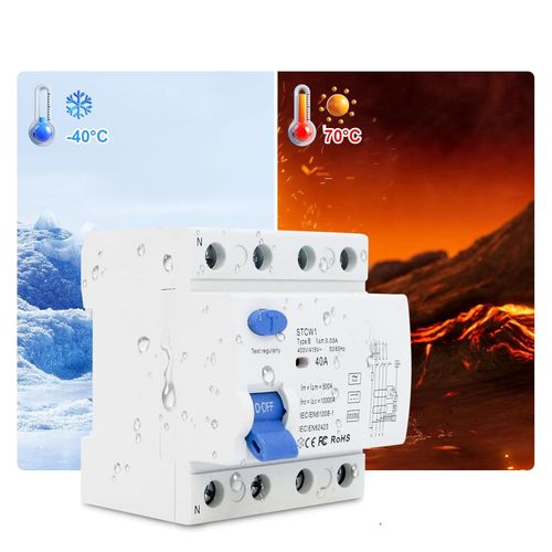 Wyłącznik różnicowoprądowy JAOGAUS STCW1 40A 30mA 4P typ B 400V 10kA na Arena.pl