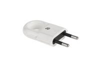 URZ3013 Wtyczka plaska z uchwytem biala WTP2C